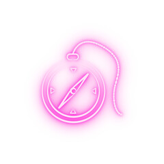 compass desert neon icon