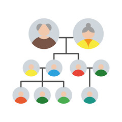 Family Tree colored icon. Simple colored element illustration. Family Tree concept symbol design from family set. Can be used for web and mobile