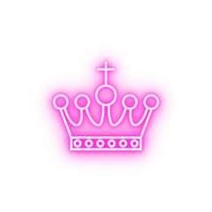 crown priest neon icon