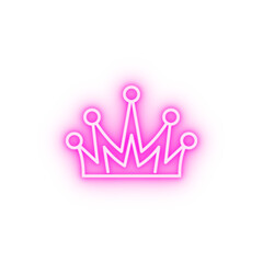 king crown neon icon