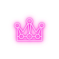 king crown neon icon