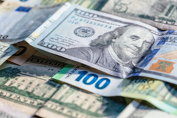 bank notes dollar and euro for business and financial use, news, article, blog