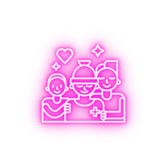 with love to patient neon icon