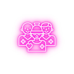 cancer treatment neon icon