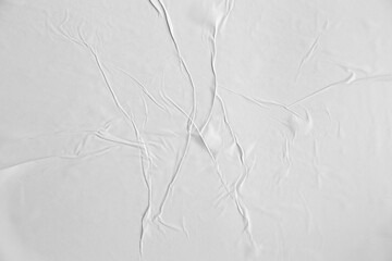 Glued poster white paper texture