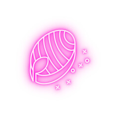 Salmon fish food neon icon