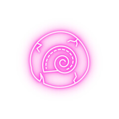 snail shell antiques neon icon