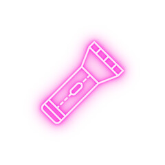 flashlight tool neon icon