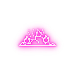 air pollution garbage neon icon