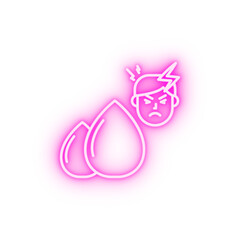 Trans fat allergic neon icon