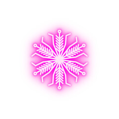 Snowflake neon icon
