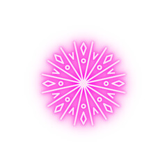 Snowflake neon icon