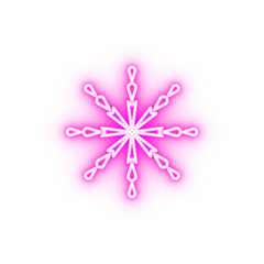 Snowflake neon icon