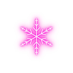 Snowflake neon icon