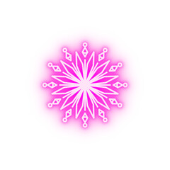 Snowflake neon icon