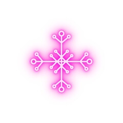 Snowflake neon icon