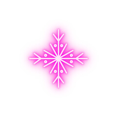 Snowflake neon icon