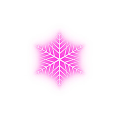 Snowflake neon icon