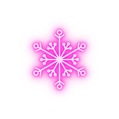 Snowflake neon icon
