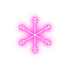 Snowflake neon icon