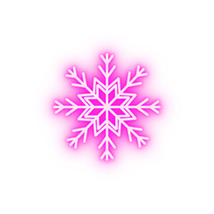 Snowflake neon icon