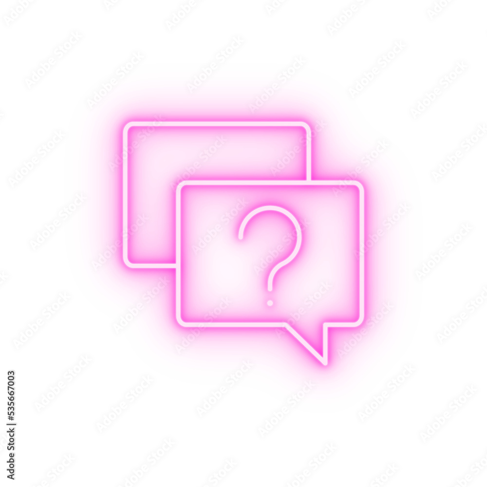 Canvas Prints Chat question mark SEO neon icon