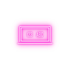 blackboard neon icon