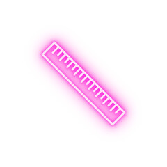 ruler neon icon