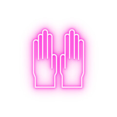 Obraz premium gloves neon icon