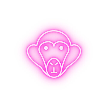 Monkey Neon Icon