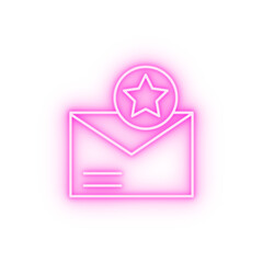 Email sms file chat neon icon