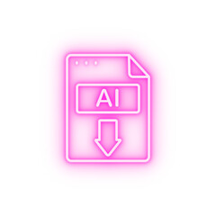 File document AI neon icon