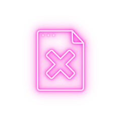 Fototapeta premium File document ban neon icon