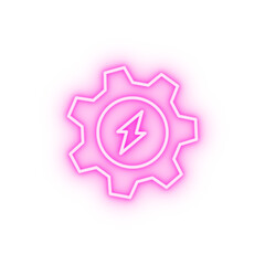 Settings energy neon icon