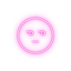 Winking emotions neon icon