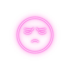 Angry emotions neon icon