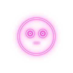 Grinning emotions neon icon