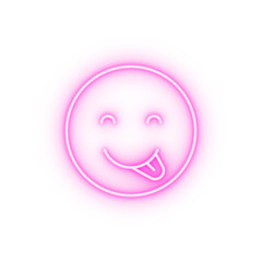 Food emotions neon icon