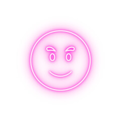 Fototapeta premium Smiling emotions neon icon