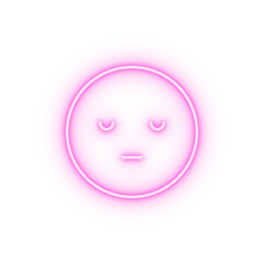 Fototapeta premium Resting emotions neon icon