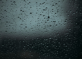 raindrops on window. Drops. Background. Water. 