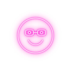 Student emotions neon icon