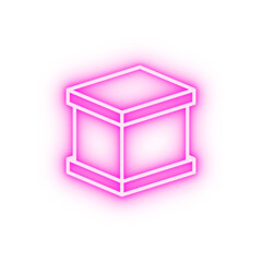 Box closed neon icon