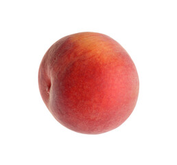Delicious ripe juicy peach isolated on white