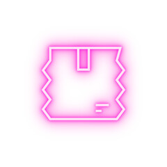 Box closed neon icon