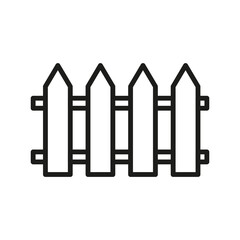 fence icon. Childish style. Vector illustration. Stock image.