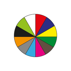 Obraz premium Circle sectors for web design. Infographic element. Round shape. Vector illustration. Stock image. 