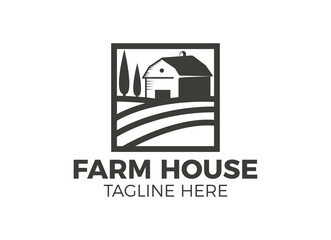 Fototapeta na wymiar Farm house industry logo. Barn logo design template. 