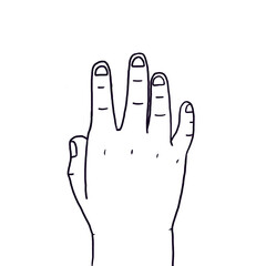 幼児の右手のイラスト素材