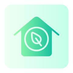 sustainable home gradient icon